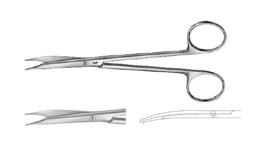 РЕЙНОЛДС НОЖИЦІ ДЕЛ. ВИГНУТІ Т/Т145MM